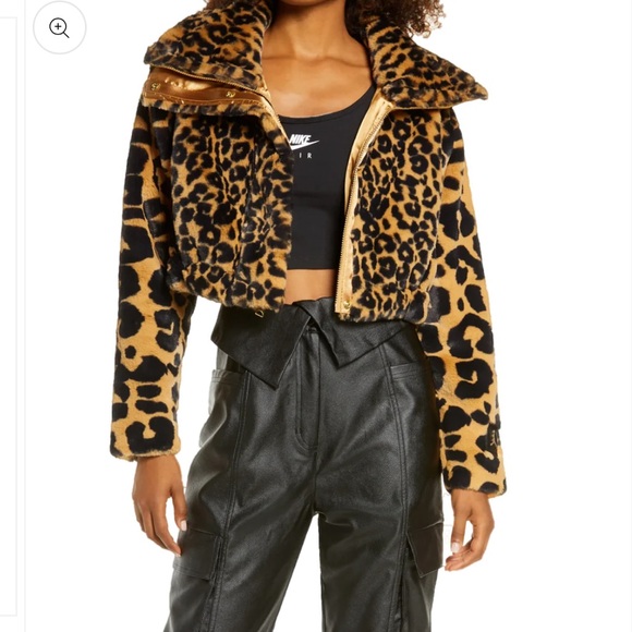 JORDAN Court-to-Runway Animal Print Convertible Faux Fur Jacket - Picture 2 of 6